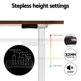 Artiss Standing Desk Motorised Dual Motor 140CM Rustic Brwon - 45-Degree Angle