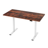 Artiss Standing Desk Motorised Dual Motor 140CM Rustic Brwon - Close-Up Angle