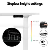 Artiss Standing Desk Motorised Dual Motor 120CM White - 45-Degree Angle