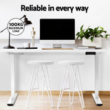 Artiss Standing Desk Motorised Dual Motor 140CM White - Rear View