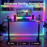 Artiss Gaming Desks Standing Desk Motorised 140CM Black - Rear View
