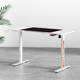 Artiss Standing Desk Motorised Gaming Desks White 140CM - Low Angle