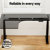Artiss Standing Desk Frame Only L-shape Motorised - Rear View