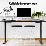 Artiss Standing Desk Motorised Electric Dual Motor Black 120CM - Rear View