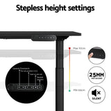 Artiss Standing Desk Motorised Electric Dual Motor Black 140CM - 45-Degree Angle