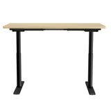 Artiss Standing Desk Motorised Electric Dual Motor White Oak 120CM - Side View