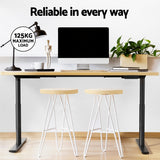 Artiss Standing Desk Motorised Electric Dual Motor White Oak 120CM