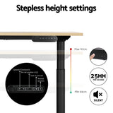 Artiss Standing Desk Motorised Electric Dual Motor White Oak 140CM - 45-Degree Angle