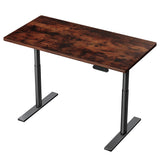 Artiss Standing Desk Motorised Electric Dual Motor Rustic Brown 120CM - Close-Up Angle