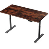 Artiss Standing Desk Motorised Electric Dual Motor Rustic Brown 140CM - Close-Up Angle