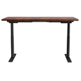 Artiss Standing Desk Motorised Electric Dual Motor Rustic Brown 140CM - Side View