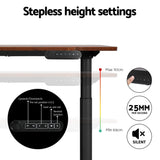Artiss Standing Desk Motorised Electric Dual Motor Rustic Brown 140CM - 45-Degree Angle