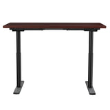 Artiss Standing Desk Motorised Electric Dual Motor Walnut 120CM - Side View