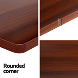 Artiss Standing Desk Motorised Electric Dual Motor Walnut 140CM - Top-Down View
