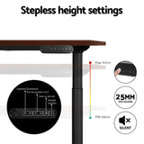 Artiss Standing Desk Motorised Electric Dual Motor Walnut 140CM - 45-Degree Angle