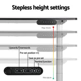 Artiss Standing Desk Frame Only Dual Motor Motorised Adjustable 125KG Load White - Top-Down View