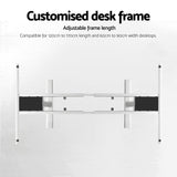Artiss Standing Desk Frame Only Dual Motor Motorised Adjustable 125KG Load White - 45-Degree Angle