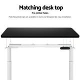 Artiss Standing Desk Frame Only Dual Motor Motorised Adjustable 125KG Load White - Rear View