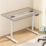 Artiss Standing Desk Frame Only Dual Motor Motorised Adjustable 125KG Load White - Close-Up Angle
