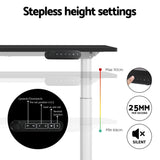 Artiss Standing Desk Motorised Electric Dual Motor 140CM Black - 45-Degree Angle