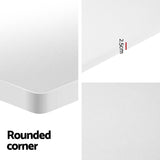 Artiss Electric Standing Desk with Storage Rack Shelf Drawers White 120CM - Rear View