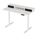 Artiss Electric Standing Desk with Storage Rack Shelf Drawers White 120CM - Close-Up Angle