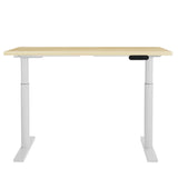 Artiss Standing Desk Motorised Electric Dual Motor 120CM White Oak - Side View