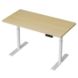 Artiss Standing Desk Motorised Electric Dual Motor 120CM White Oak - Close-Up Angle