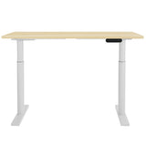 Artiss Standing Desk Motorised Electric Dual Motor 140CM White Oak - Side View