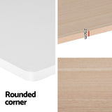 Artiss Standing Desk Motorised Electric Dual Motor Splice White Pine 120CM - Top-Down View