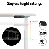 Artiss Standing Desk Motorised Electric Dual Motor Splice White Pine 120CM - 45-Degree Angle