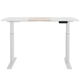 Artiss Standing Desk Motorised Electric Dual Motor 140CM White Pine - Side View