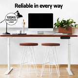 Artiss Standing Desk Motorised Electric Dual Motor 120CM Walnut - Rear View