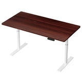 Artiss Standing Desk Motorised Electric Dual Motor 140CM Walnut - Close-Up Angle