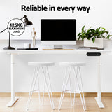 Artiss Standing Desk Motorised Electric Dual Motor 120CM White - Rear View