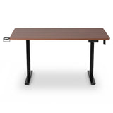 Artiss Standing Desk Motorised Dual Motor Electric Walnut 140CM - Side View