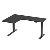 Artiss Standing Desks L-shape Motorised 160CM Black - Close-Up Angle