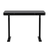 Artiss Standing Desk Motorised Electric Motor Drawer 120CM Black - Side View