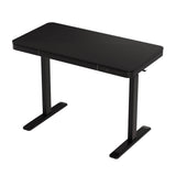 Artiss Standing Desk Motorised Electric Motor Drawer 120CM Black - Close-Up Angle