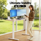 Artiss Standing Desk Sit Stand Touch Control Electric Oak 140CM - Low Angle