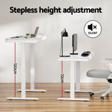 Artiss Standing Desk Motorised Electric Desks Drawer 120CM White - Rear View