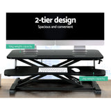 Artiss Standing Desk Riser Height Adjustable Black 80CM - 45-Degree Angle