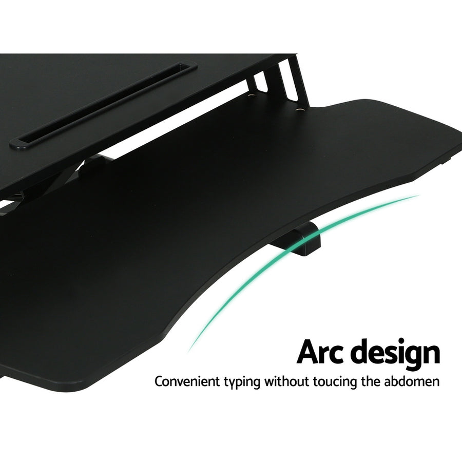 Artiss Standing Desk Riser Height Adjustable Black 80CM, image 6