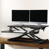 Artiss Standing Desk Riser Height Adjustable Black 80CM - Low Angle