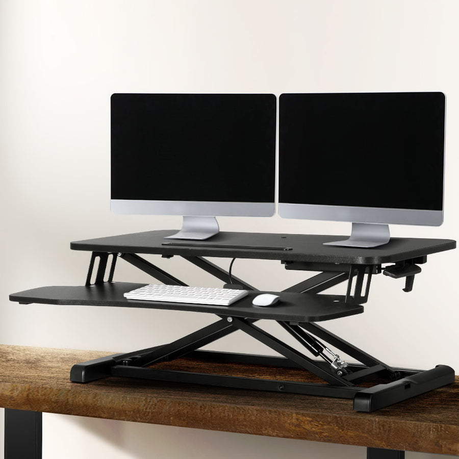 Artiss Standing Desk Riser Height Adjustable Black 80CM, image 8