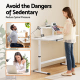 Artiss Standing Desk Height Adjustable Workstation Computer Desks Study 120CM White - Extra Image
