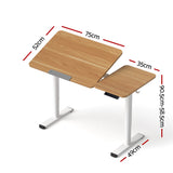 Artiss Electric Standing Desk Height Adjustable Sit Stand Desk Tilting Top - Front View