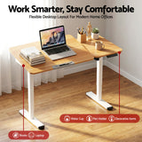 Artiss Electric Standing Desk Height Adjustable Sit Stand Desk Tilting Top - Top-Down View