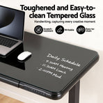 Artiss Electric Standing Desk Motorised Glass Top Black 120CM