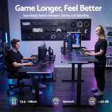 Artiss Electric Standing Desk Height Adjustable Gaming Desk Home Office 140cm - 45-Degree Angle
